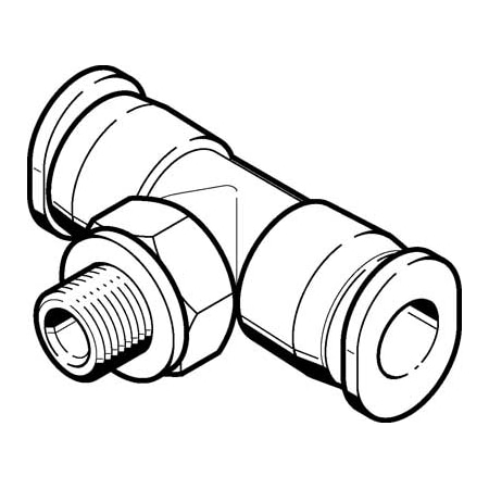 Push-In T-Fitting QBMT-10-32-UNF-1/8-U